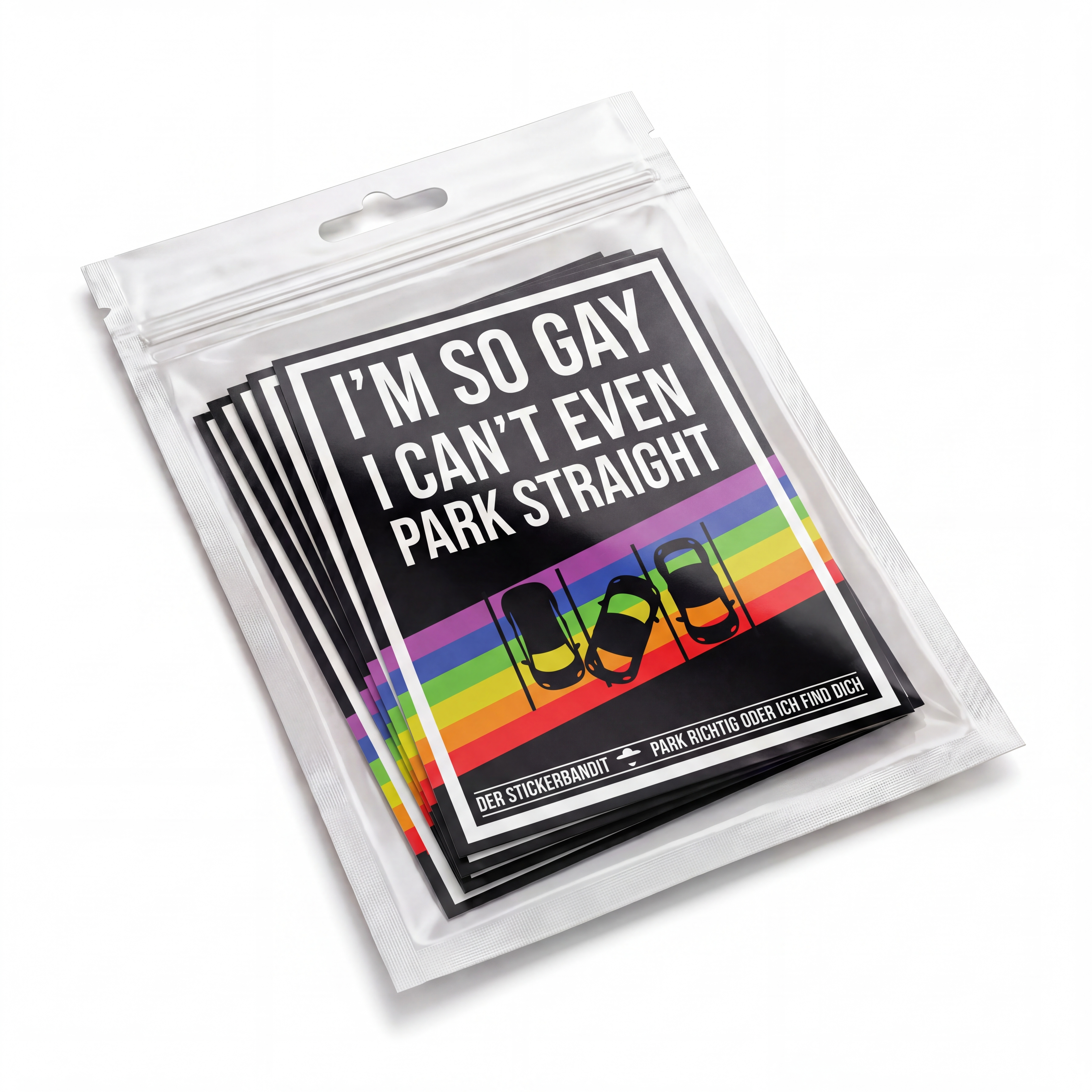 15x Sticker: I'm so gay I can't even park straight