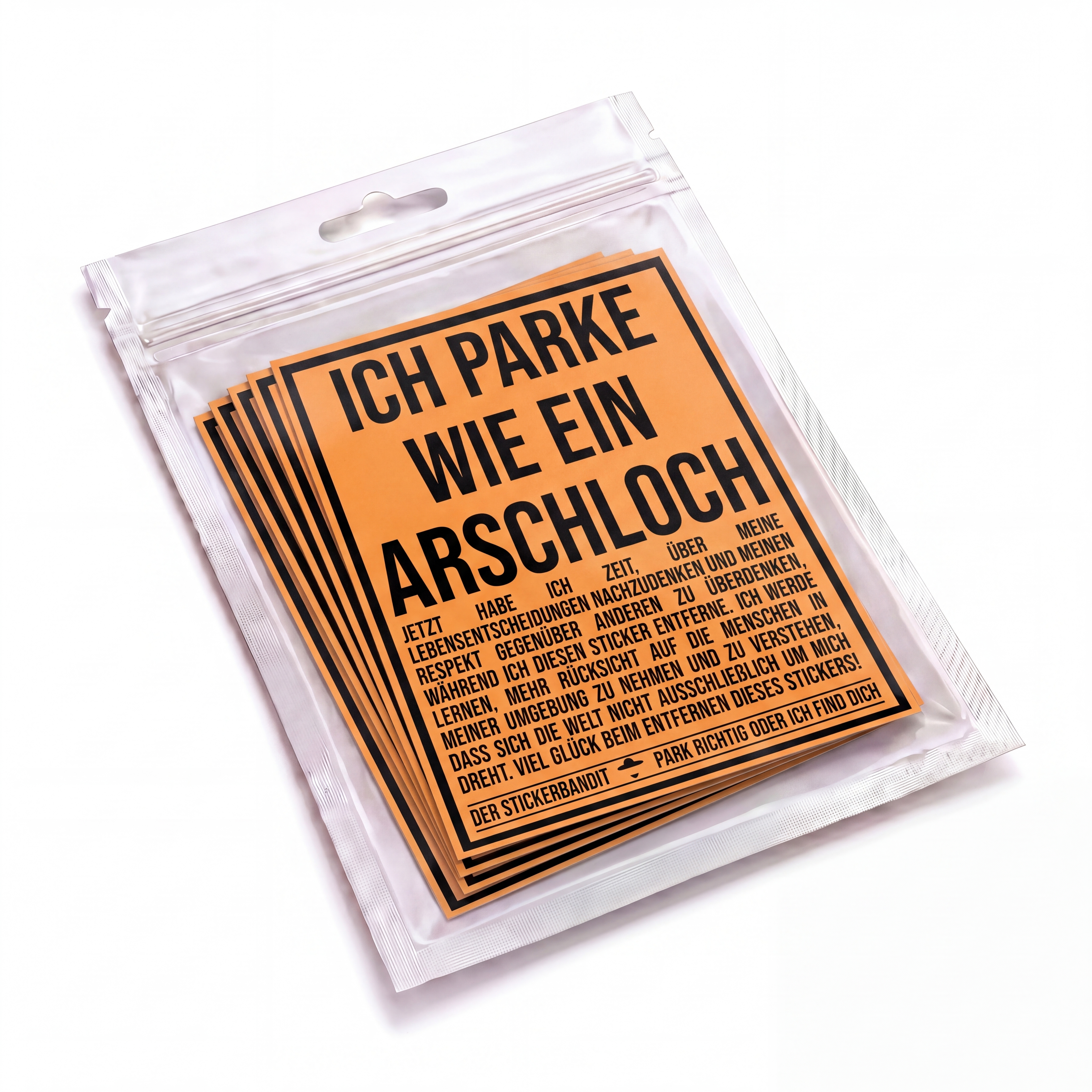 15x Sticker: Ich parke wie ein Arschloch